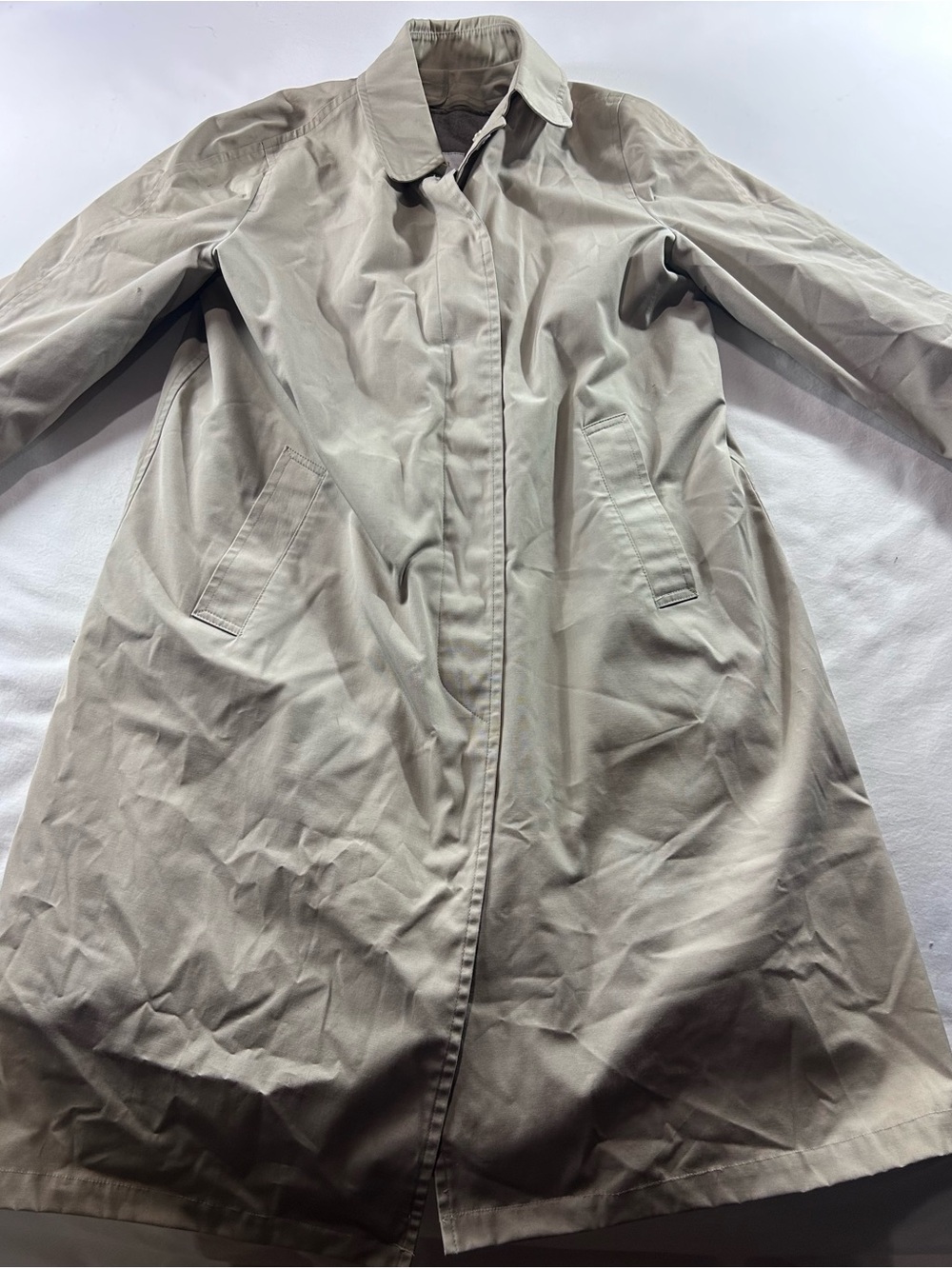 Vintage London Fog Beige Trench 14 Reg. Maincoats Line With Liner
